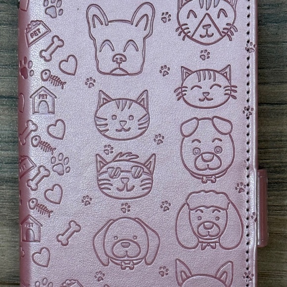 Phone Wallet Case for Xiaomi Poco F3 Pink Dogs and Cats New in Package - Picture 3 of 9